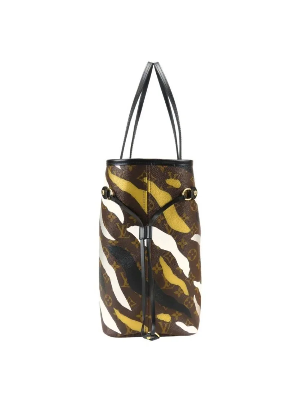 Louis Vuitton Tote Neverfull MM Lol Monogram Brown Black Gold Silver Shoulder